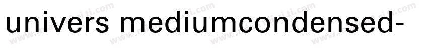 univers mediumcondensed字体转换